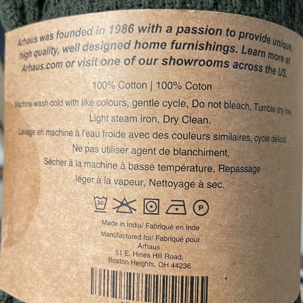 Arhaus Waffle Blanket Throw - Picture 3 of 4